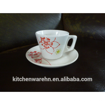 2015 Haonai 210917 ceramic cup and saucer, customized design coffee set